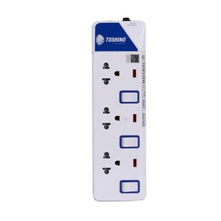 รางปลั๊ก 3 ช่อง (มอก.) 5 เมตร สีขาว โตชิโน ET-913-5M3 outlet power strips (TIS) 5 meters. White ToshiNo ET-913-5M.