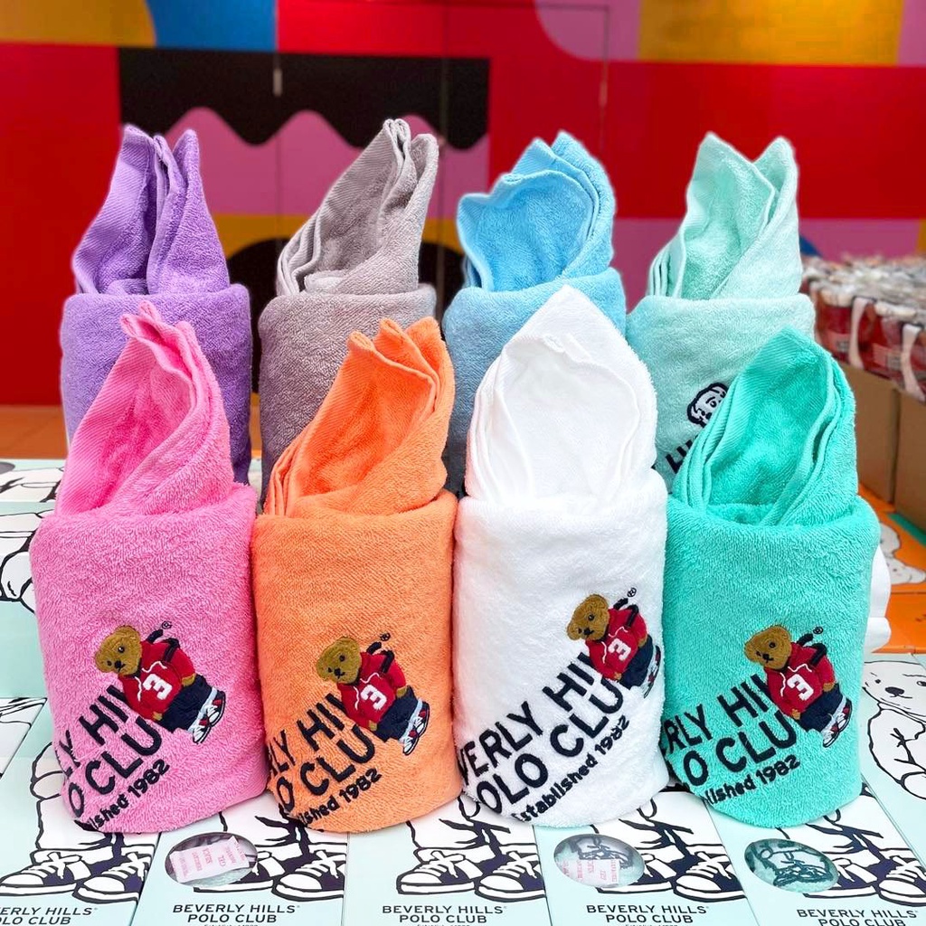ผ้าขนหนู/ผ้าเช็ดตัว Classic Bear พร้อมกล่อง - Beverly Hills Polo Club