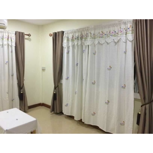 ผ้าม่านประตู ผ้าฝ้ายปักมือลายแมลงปอ กว้าง110สูง200ซม สุดคลาสสิค แสดงถึงกลิ่นอาย ความเป็นล้านนา