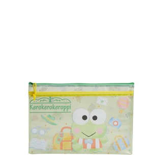 SANRIO ซองซิป F4 Keroppi Happiness แฟ้ม เครื่องเขียน