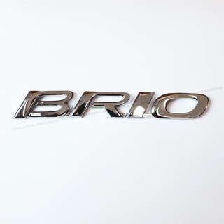 โลโก้ BRIO ตัวนูน 3D ติดท้ายรถ BRIO ฮอนด้า บริโอ้ ขนาด 2.4 x 17 cm.
