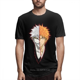 เสื้อยืดผ้าฝ้ายพิมพ์ลายแฟชั่น เสื้อยืดแขนสั้น พิมพ์ลาย Kurosaki Ichigo แฟชั่นฤดูร้อน สไตล์ฮาราจูกุ สําหรับผู้ชาย