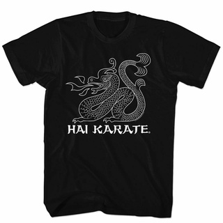 คอตต้อนคอกลมลดกระหน่ํา เสื้อยืด ลาย Hai Karate Dragon สีดํา สไตล์คลาสสิก สําหรับผู้ใหญ่ HLpogo99GPpomk40S-5XL