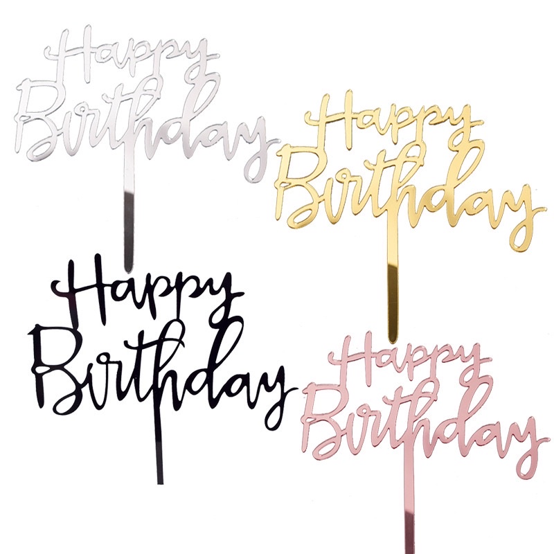 ป้ายแต่งเค้ก ป้ายปักเค้ก ป้ายวันเกิด ป้ายhappy birthday