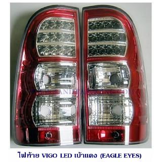 ไฟท้าย TOYOTA VIGO 2005 เบ้าแดง เลนส์ใส (EAGLE EYES) โตโยต้า วีโก้ 2005