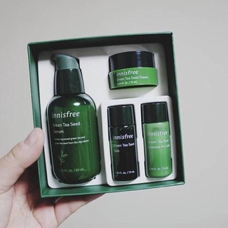 Innisfree Green Tea Seed Serum Special Set 4 Items เซ็ตชาเขียวบำรุงผิวหน้าสูตรเข้มข้น