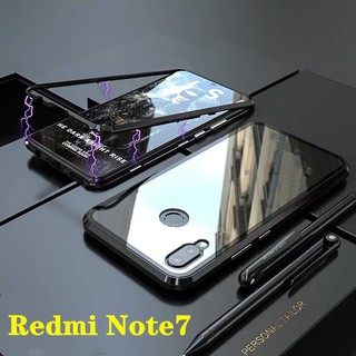 Case Redmi Note7 เคส เรดมี เคสแม่เหล็ก มีกระจกด้านหลังอย่างเดียว เคสประกบ360 Magnetic Case 360 degree ประกบ หน้า-หลัง