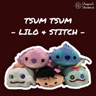 🇹🇭 พร้อมส่ง : พวงกุญแจตุ๊กตาดิสนีย์ลีโล่แอนด์สติ๊ชซูมซูม | Lilo &amp; Stitch Tsum Tsum Disney Keychain