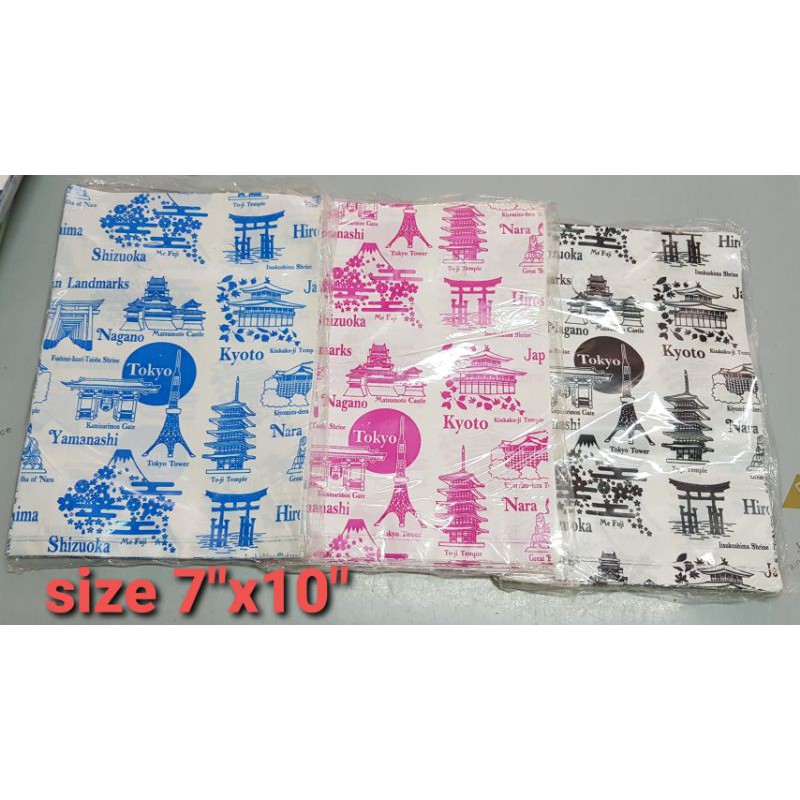 ถุงพลาสติก พิมพ์ลาย แบบ ไม่ขยายข้าง ขนาด 7x10 นิ้ว น้ำหนัก 2.1 ขีดต่อ แพ็ค