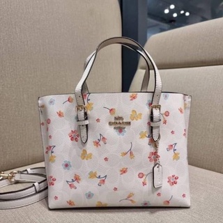 COACH/ MOLLIE TOTE IN SIGNATURE CANVAS WITH MYSTICAL FLORAL PRINT (COACH C8612)