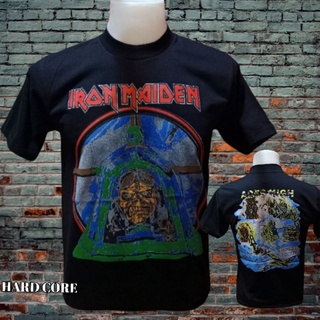 rOmt เสื้อวง IRON MAIDEN วงร็อค ไม่มีตะเข็บข้าง คอฟิต ป้ายUSA เสื้อวินเทจ เสื้อทัวร์ วงดนตรีร็อคต่าง   เงิน     พิมพ์