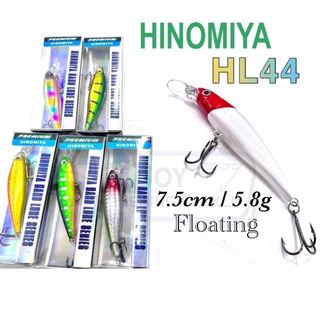 Hinomiya HARD LURE HL 44 เหยื่อตกปลา แบบลอยน้ํา HL44