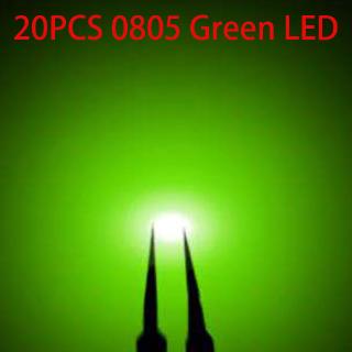 พร้อมส่ง* 0805 ไฟ LED SMD สว่างมาก สีเขียว 20 ชิ้น