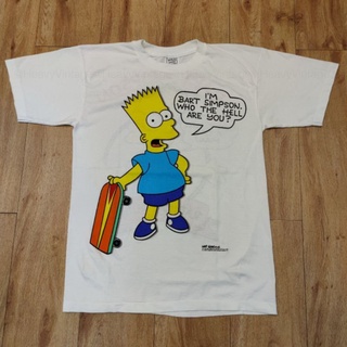 เสื้อยืดผ้าฝ้าย THE SIMPSONS 1990 MOVIE CARTOON (animated sitcom) เสื้อลายการ์ตูนเดอะซิมป์สันส์