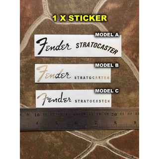 สติกเกอร์ Fender Stratocaster Headstock สําหรับติดตกแต่งกีตาร์ เบส ไฟฟ้า อะคูสติก คลาสสิก