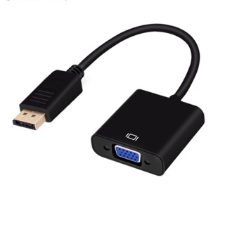 DisplayPort แสดงพอร์ต DP ถึง VGA สายเคเบิลอะแดปเตอร์ชายหญิงสำหรับ PC คอมพิวเตอร์แล็ปท็อป HDTV Monitor Projector