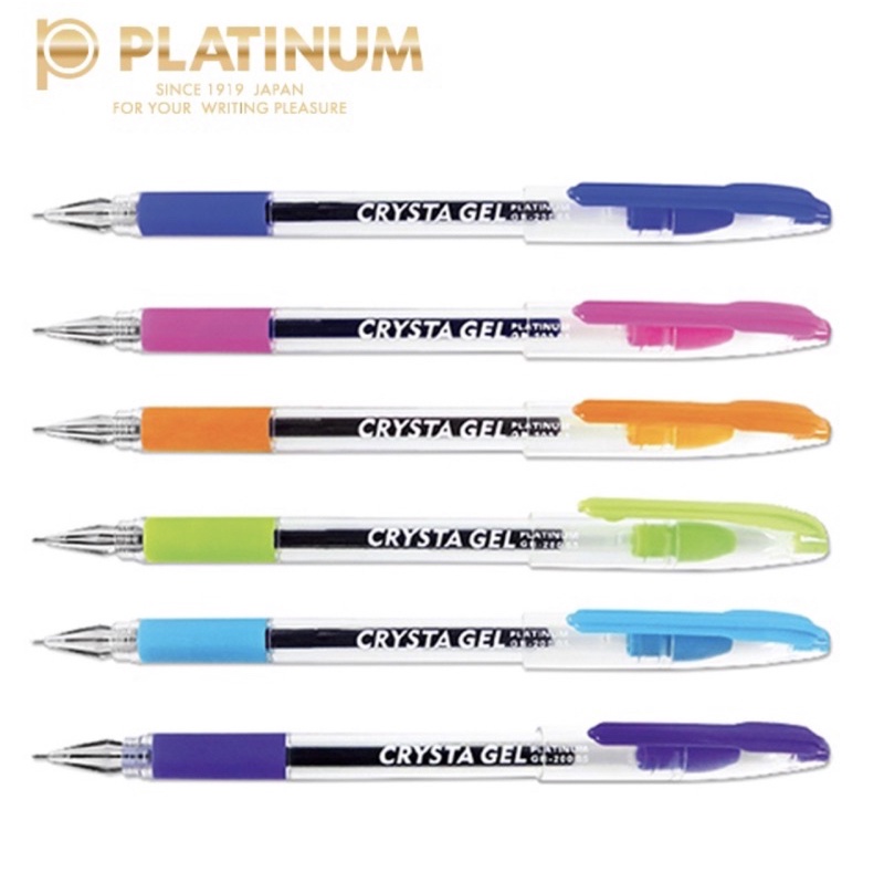 Platinum ปากกาเจล CRYSTA 0.5 (CRYSTA NEEDLE GELPEN) 1 แพค 12ด้าม