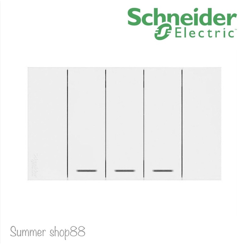 Schneider Elictric สวิตช์ 1 ทาง 3 ช่องพร้อมหน้ากาก สีขาว A7033F_WE  รุ่น AvatarON A