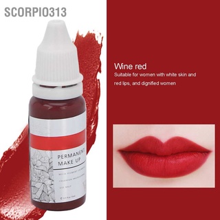 Scorpio313 ง่ายต่อการระบายสีสีสักกึ่งถาวรสำหรับฝึกสักริมฝีปาก 15ml หมึกสักปาก  สําหรับร้านเสริมสวย