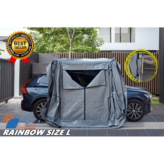 โรงจอดรถสำเร็จรูปพับเก็บได้ CARSBRELLA  รุ่น RAINBOW ไซส์ L  สำหรับรถที่มีขนาดกลาง