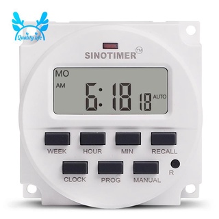 Sinotimer สวิทช์โปรแกรมตั้งเวลา 15.98 นิ้วหน้าจอ Lcd 12V Dc 7 วัน Tm618N-4