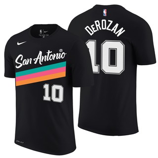 เสื้อยืด ลายบาสเก็ตบอล NBA Gametime San Antonio Spurs No. 10 Demar DeRozan - สีดํา