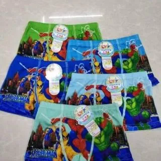 69บาท5ตัว กางเกงในเด็กผู้ชาย2-8ขวบงานป้ายเลือกสีลายได้สินค้าตรงปก
