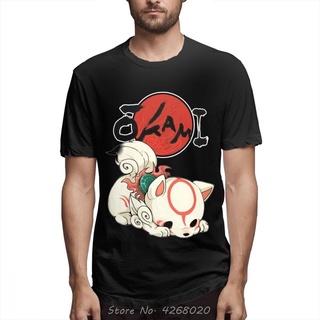 เสื้อยืด ผ้าฝ้าย พิมพ์ลายอนิเมะ Okami Amater Chibi แฟชั่นฮาราจูกุ สําหรับผู้ชายSize S-5XL