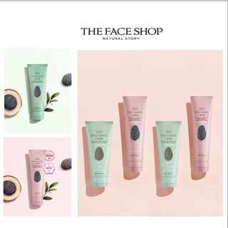 [THE Face SHOP] JEJU VOLCANIC LAVA โฟมขัดรูขุมขน ทําความสะอาดรูขุมขน อย่างล้ําลึก / โฟมล้างหน้า ป้องกันฝุ่น