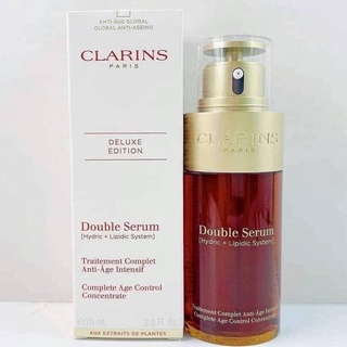 LIMITED EDITION Clarins DOUBLE  Serum ขนาดใหญ่ 75 ml.  มี สคบ.ไทย จากราคาเคาน์เตอร์ 6,400 บาท