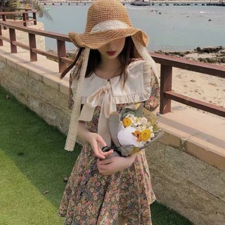 ชุดเดรส‼️พร้อมส่ง 🌻Sunflower Dress🌻  งานนำเข้าป้าย ypy  เดรสเกาหลีลายดอกน่ารัก ผ้าเนื้อนิ่มพริ้วสวยผ้าดีมากๆ