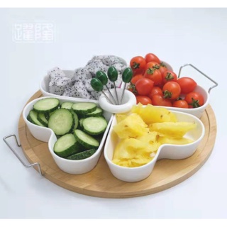 bamboo Serving tray สินค้าไม้ไผ่ ที่ใส่ธัญพืช ที่ใส่ของว่างของทานเล่น ที่เสิร์ฟของว่าง