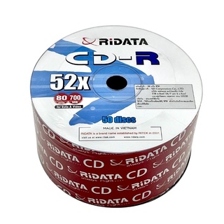 แผ่น CD-R RIDATA 700MB/52X/80MIN (แพ็ค 50 แผ่น)