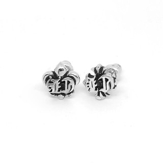 Chrome Hearts Sterling Silver 925 เครื่องประดับเงินแท้ ต่างหู Cross CH Stud Earring Code:CED010