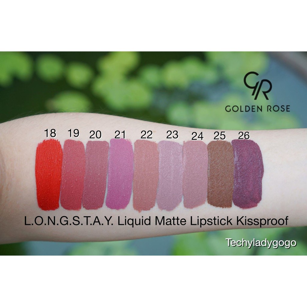 Golden Rose Longstay Liquid Matte Lipstick Kisproof ล ปจ บไม หล ด Shopee Thailand