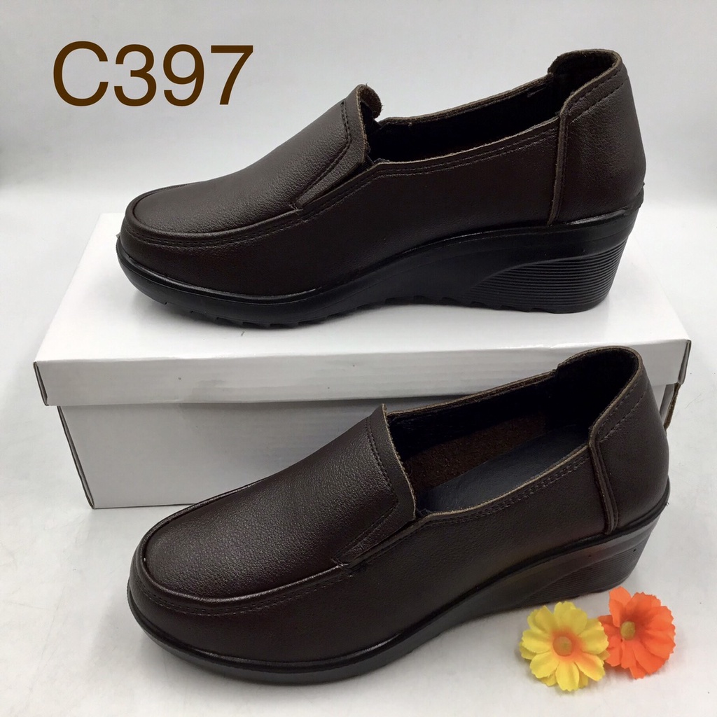 รองเท้าคัทชูผู้หญิง (SIZE 35-40) หนังนิ่ม (รุ่น C397) รองเท้าทางการ (มาใหม่)