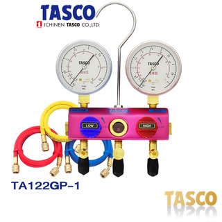 TASCO JAPAN เกจวัดน้ำยาแอร์ TA122GP-1 R32 R410A  Made in Japan "พร้อมสายชาร์จน้ำยา"