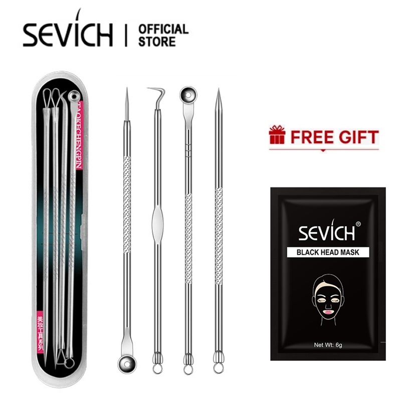 SEVICH Acne Tweezers แหนบสําหรับกดสิว 4 ชิ้น