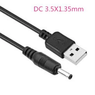 สายเคเบิล สายไฟ USB 2.0 ตัวผู้ A ไปยังปลั๊ก DC 3.5มมx1.35มม