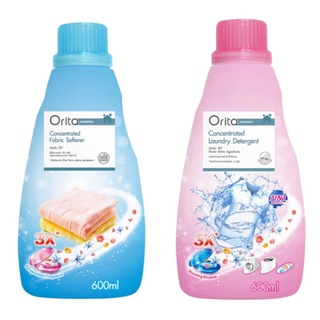 Orita โอริต้า น้ำยาซักผ้า / น้ำยาปรับผ้านุ่มสูตรเข้มข้น 3 เท่า ขนาด 600ml.