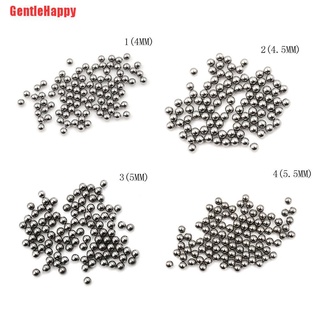 Gentlehappy ลูกปืนเหล็ก สีเงิน แบบเปลี่ยน 4 4.5 5 5.5 มม. 100 ชิ้น