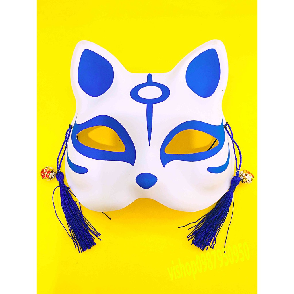 หน้ากากจิ้งจอกทาสีคอสเพลย์และฮาโลวีนของแท้ รหัส IQR28 ของแท้