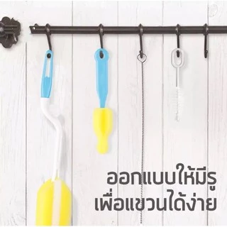 Hello Baby แปรงฟองน้ำล้างขวดนม ชุดมีแปรงอเนกประสงค์ 5 ชิ้น สะอาดขวดน้ํา 360 องศา