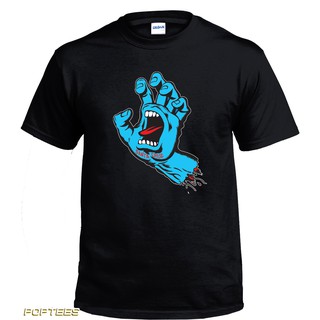 เสื้อยืด ผ้าฝ้าย 100% พิมพ์ลายกราฟิก Santa CRUZ SCREAMING HAND GILDAN UNISEX