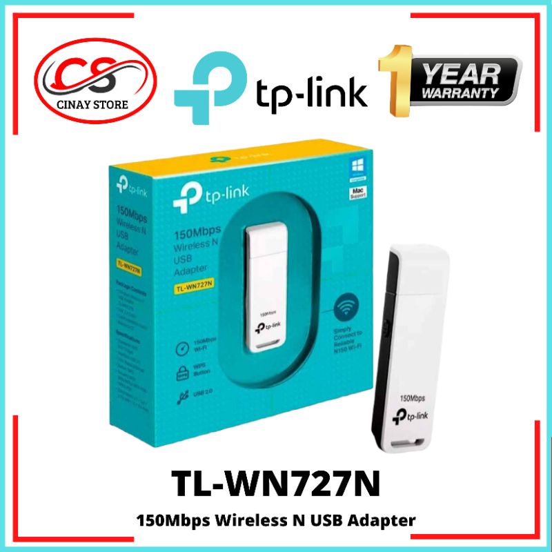 TP-LINK WN727N 150Mbps อะแดปเตอร์ USB Wifi ไร้สาย Tplink WN 727N