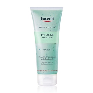 รุ่นใหม่⚡️Eucerin Pro Acne Solution Scrub 100ml ยูเซอริน สครับทำความสะอาดผิวหน้า ลดปัญหาสิว ลดความมัน บำรุงผิวหน้า