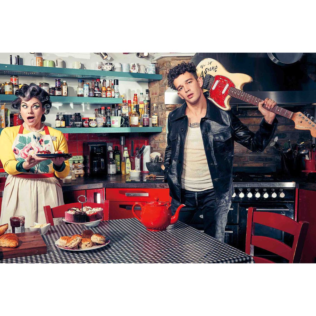 โปสเตอร์ The 1975  Matty Healy แมตทิว ฮิลลี่ ตกแต่งผนัง Music Poster โปสเตอร์วินเทจ โปสเตอร์วงดนตรี 