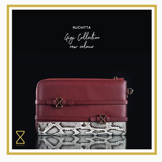 กระเป๋าคลัชท์ Ruchitta - Gigi Clutch : Maroon Color