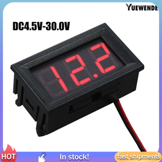 Y.E แผงโวลต์มิเตอร์ทดสอบแรงดันไฟฟ้าดิจิตอล Led Dc 4 . 5 V - 30v