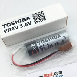 แบตเตอรี่ TOSHIBA ER6V 3.6V (ของแท้และใหม่ ไฟเต็ม100% ใช้ได้นานกว่า) ขั้วสีน้ำตาล Lithium PLC Battery (ก้อนละ)